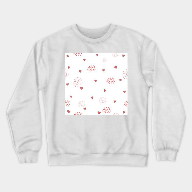 Heart Pattern Crewneck Sweatshirt by Creative Meadows